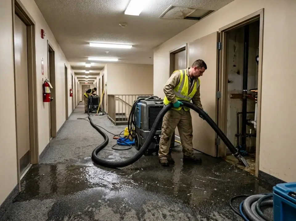 multi-unit-apartment-hallway-f-005 — frequently asked questions, Emergency Burst Pipe Water Extraction & Removal in Gillespi…